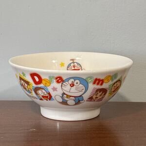 Doraemon Rice Bowl For Children MADE IN JAPAN kids land Microwave Safe Preowned
